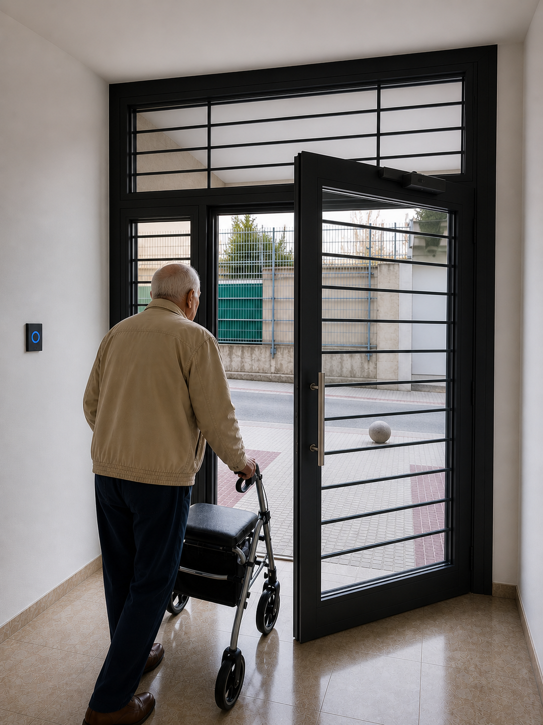 Puertas peatonales automáticas en comunidades de propietarios